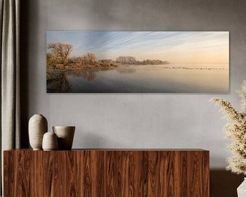 Sunrise at Lake Schulens. by Bart Ceuppens