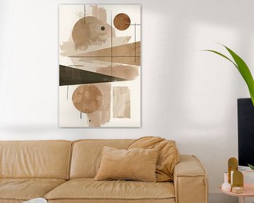 Kalmeer lijntjes en kringen in natuurlijke kleuren