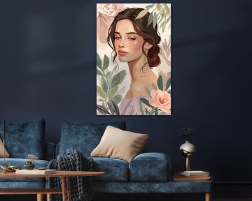 Timeless beauty in a floral frame