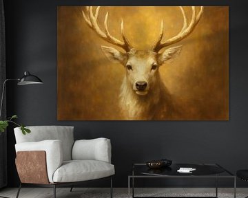 Stately deer in golden glow by Imperial Art House