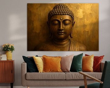 Calm Buddha in warm tones by Imperial Art House