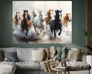 ein Pferd, das im Wasser schmort von mlaelaty 23