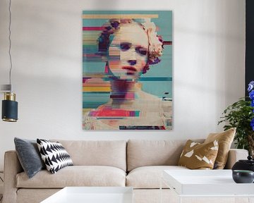 Glitch-Porträt von Franka Poulain