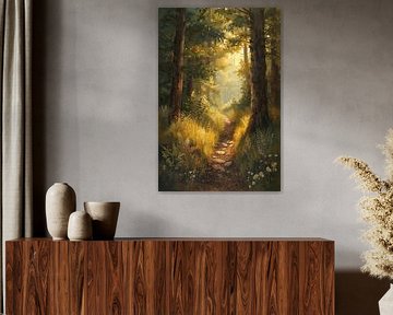 Light trail through the blossoming forest by Dante S