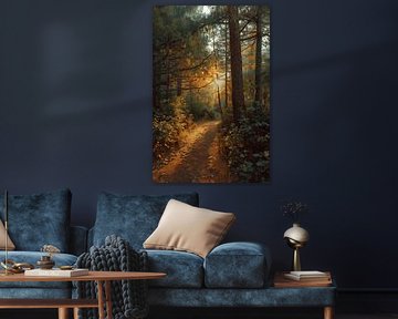 Sonnenpfad im goldenen Wald von Dante S