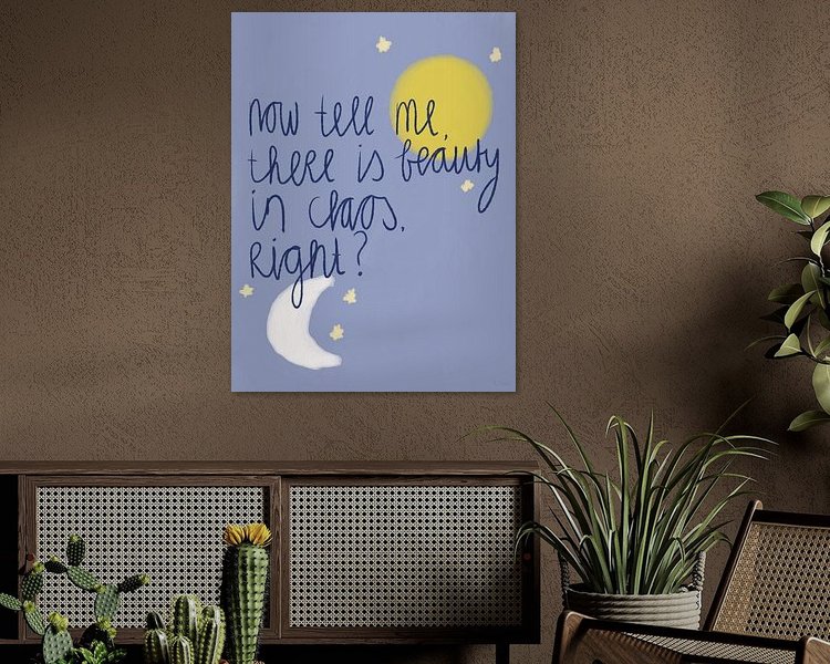 Voorbeeld van het werk in een kamer