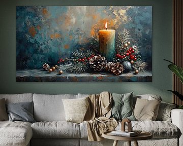 Bougie de Noël | Bougie et pin