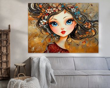 Goldenes Mädchen von Blickfänger Gemälde