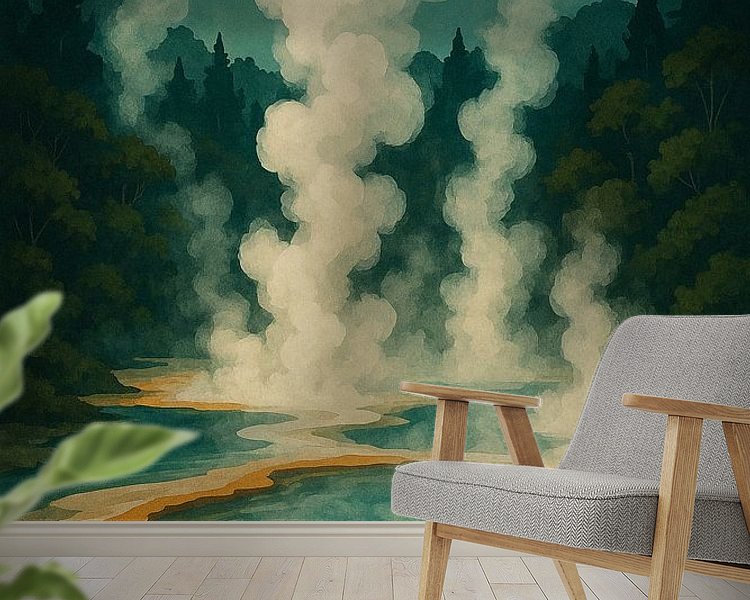 Voorbeeld van het werk in een kamer