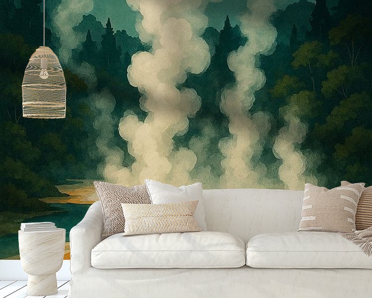 Voorbeeld van het werk in een kamer