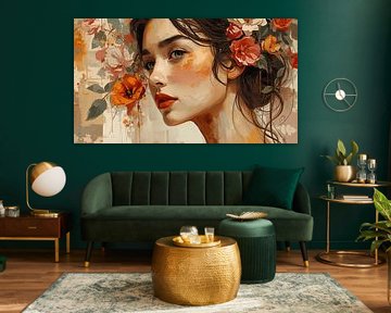 Bloemenpoëzie - portret met bloemenelegantie