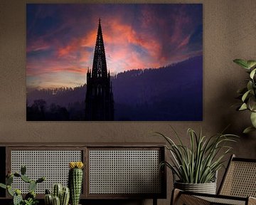 Freiburger Münster im Morgengrauen von Patrick Lohmüller