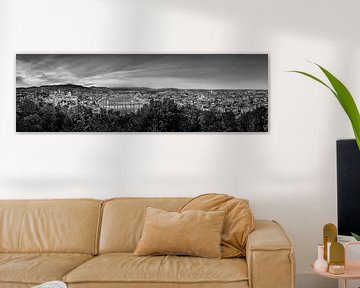 Budapest Skyline noir et blanc