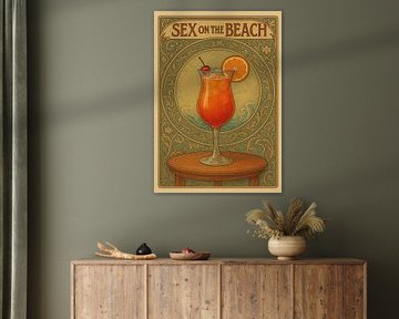 'Sex on the beach' cocktail painting. by Johannes
