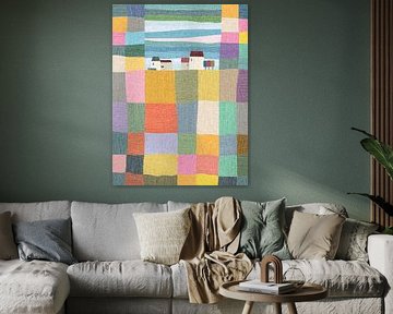 Farm village mosaic background by Richard Laschon