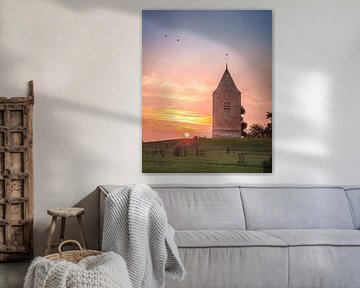 The Peperbus in Heteren during sunrise by Nicky Kapel