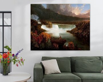 Ver uitzicht op de Niagara watervallen - Thomas Cole