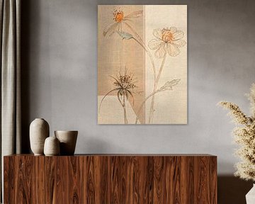 Art botanique en techniques mixtes. Série : Serein et rêveur