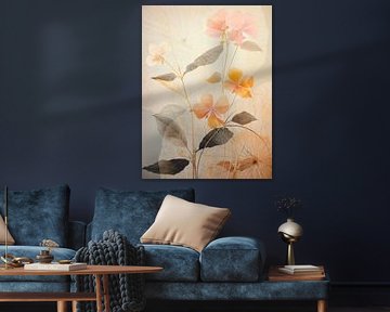 Art mixte onirique : Fleurs et plantes transparentes