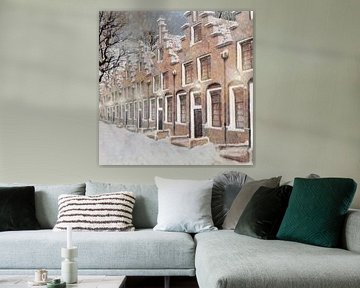 Haarlem Groot Heiligland im Winter um 1930 von Erwin Bak