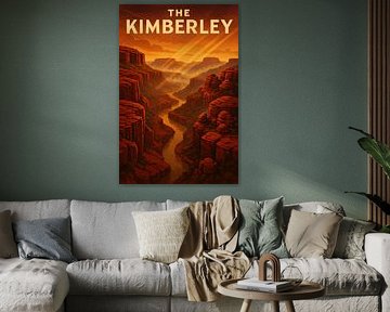 Der Kimberley Canyon Sonnenuntergang - Vintage Outback Landschaft Poster