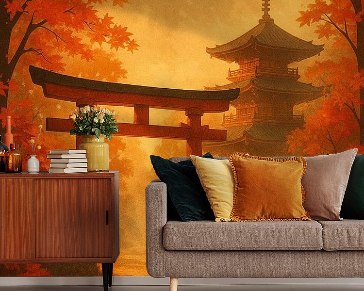 Voorbeeld van het werk in een kamer