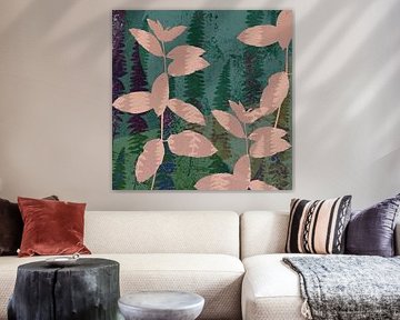 Märchenwald. Erinnerungen an den Wald. Botanische abstrakte Kunst von Dina Dankers