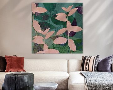 Mémoire d'une promenade en forêt. Art abstrait botanique nouvelle manière sur Dina Dankers