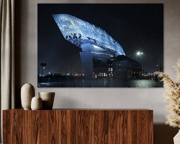 Ports house Antwerpen by night