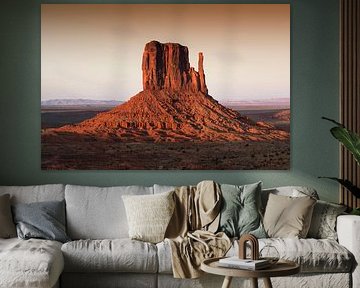 American West - Sunset Red Rock von Philippe HUGONNARD