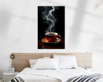 drinking coffee or cappuccino