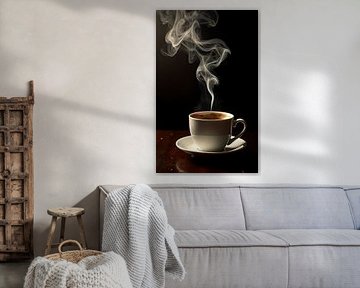 drinking coffee or cappuccino