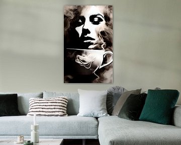 drinking coffee or cappuccino