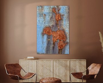 Blue Industrial Texture - rust and patina in a vintage look