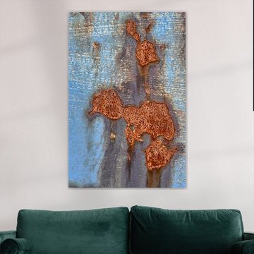 Blue Industrial Texture – Rost und Patina im Vintage-Look