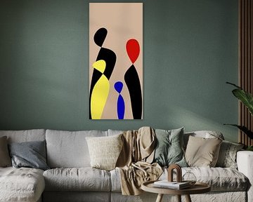 Abstract silhouettes, digital art, wall decoration, abstract art