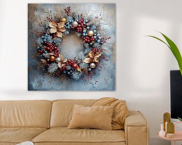 Weihnachtskranz | Blauer Kiefernkranz