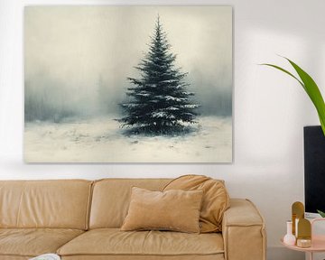 Weihnachtsbaum | Weihnachtsbaum in weißem Schnee