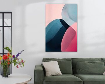 Pastellfarbene Formen | Rosa und blaue Formen