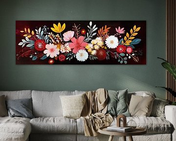 Modern Flowers 43,888 by ARTEO Paintings