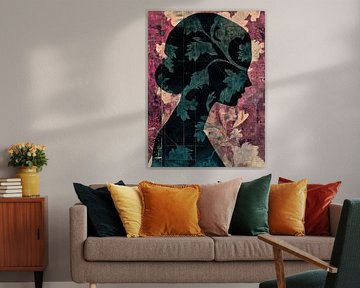 Femme Fleurs | Silhouette de fleur sur Caprices d'Art