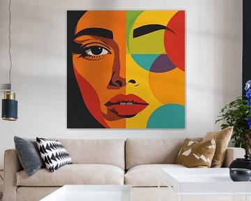 Kleurgeometrie in een portret