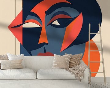 Abstracte weergave met dynamische vormen