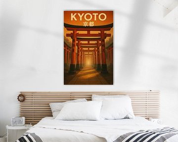 Kyoto Torii Path - Fushimi Inari Temple Passage Art Print