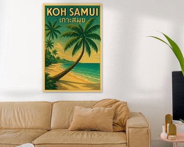 Koh Samui Golden Coast - Affiche de rêve des îles de l'Asie du Sud-Est