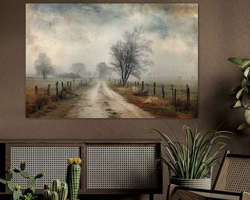 Polderlandschaft - Beige Misty Photography