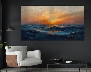 Waves in the fire of the evening