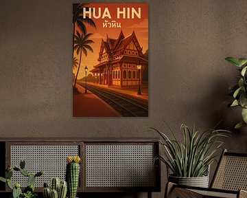 Hua Hin Heritage Station - Sunset Architecture &amp ; Thai Cultural Landmark Art