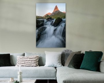 The Stetind - Norway's national mountain at sunset