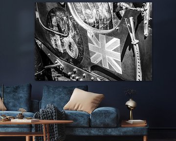 British Union Jack flag on a vintage Bentley classic car by Sjoerd van der Wal Photography